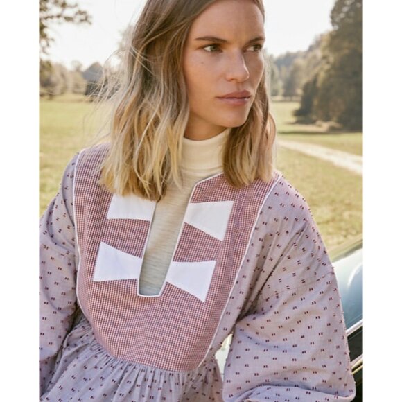 Wiggy Kit "Bow Tie" Blouse in Red, size Large (fits XL) - Picture 1 of 5